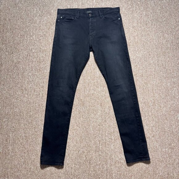 John Elliott Slim Fit Stretch Denim Jeans Faded Black Carbon Mens 34-36 $605 RRP - Picture 3 of 15